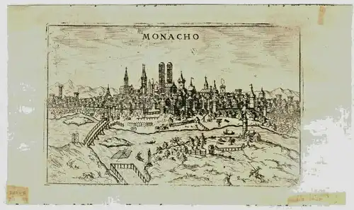 Kupferstich „MONACHO“ von Alphonsus Lasor a Varea nach Francesco Valegio