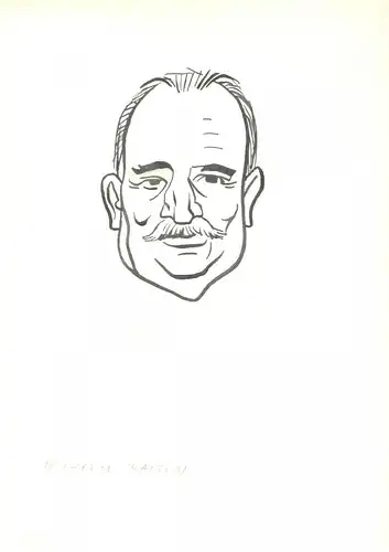 WILHELM KAISEN - Original-Tusche-Zeichnung von Alexander Knuth