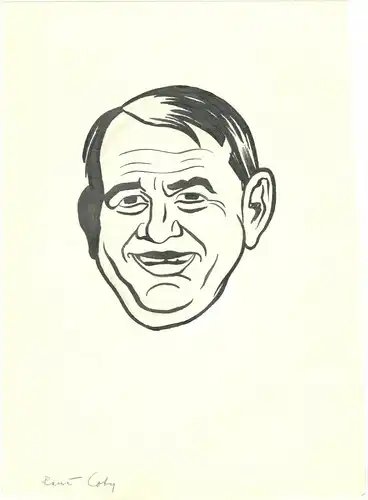 RENE COTY - Original-Tusche-Zeichnung von Alexander Knuth