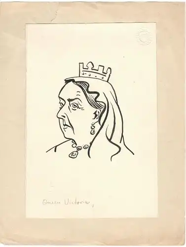 QUEEN VICTORIA - Original-Tusche-Zeichnung von Alexander Knuth