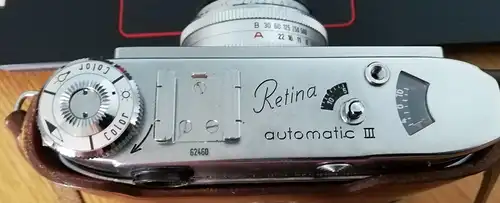 Kodak Retina-Xenar Compur, f: 2,8/45mm, Analogkam., Ledertasche, Made in Germany