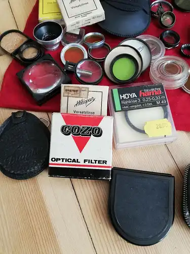 Gelbfilter, Vorsatzlinsen, von Heliopan, Agfa, Voigtländer, Canon