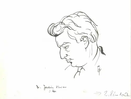 JOACHIM KAISER - Original-Tusche-Zeichnung von Karl Sally Bauer-Oltsch