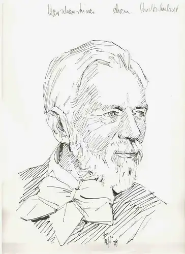GEORG KERSCHENSTEINER – Original -Tusche-Zeichnung von Karl Sally Bauer-Oltsch