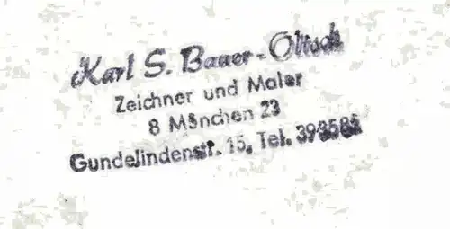 GEORG KRONAWITTER - Original-Tusche-Zeichnung von Karl Sally Bauer-Oltsch
