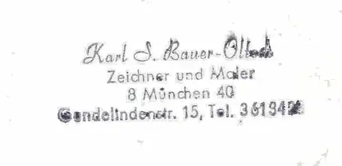 PRÄLAT ANTON MAIER - Original-Tusche-Zeichnung von Karl Sally Bauer-Oltsch