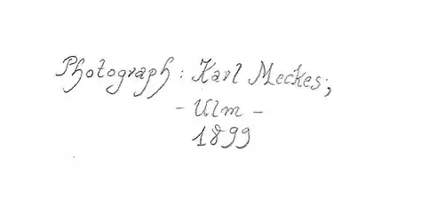 Antike Fotografie, koloriert, Karl Meckens, Ehepaar, Ulm 1899