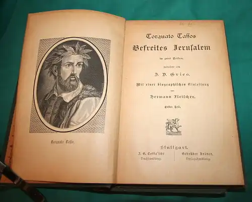 Torquato Tasso, 2 Bände,Cotta`sche Verlagsbuchhandlung,1890