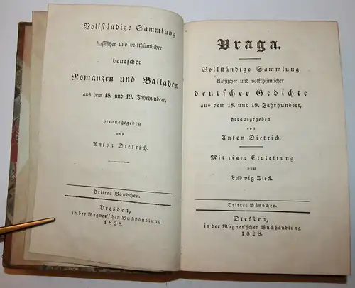 Dietrich, Anton (Hrsg.):Braga,Dresden Wagner'sche Buchhandlung,1828,4 Bücher,8Bd