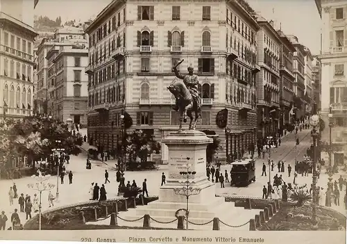 Fotografie, Genova, Piazza Corvetto, #220, ca Ende d. 19. Jhrt.