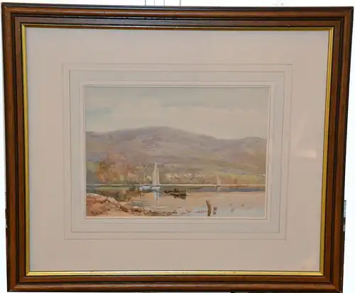 Aquarell,Michael Crawley,Dervent Waters,England,20.Jhdt. gerahmt,u.Passepartout