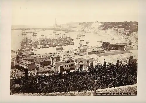 Fotografie, Robert Rive, Genova veduta dal Collegio della Marina,#2010,1860-1865