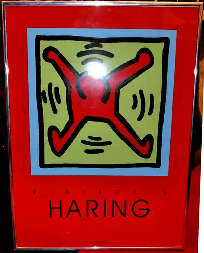 Keith Haring "Dancer" Playboy Special Edition Poster,1991,46x62 cm Nielsenleiste