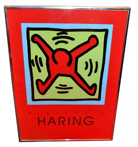 Keith Haring "Dancer" Playboy Special Edition Poster,1991,46x62 cm Nielsenleiste