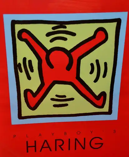 Keith Haring "Dancer" Playboy Special Edition Poster,1991,46x62 cm Nielsenleiste