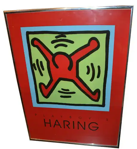 Keith Haring "Dancer" Playboy Special Edition Poster,1991,46x62 cm Nielsenleiste