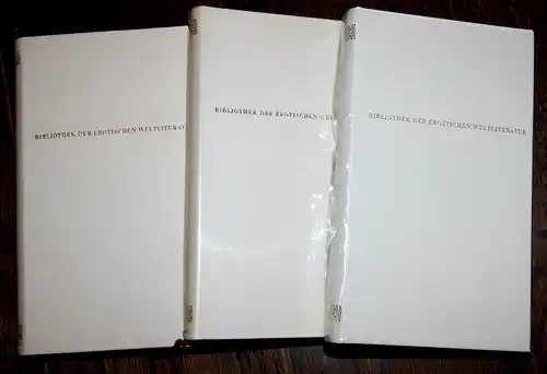 3 Bde, Bibli.d. erotischen Weltliteratur,Brantome,Bretonne,Portini,Lichtenberg