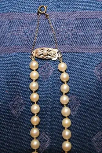 Schmuck,Zucht-Perlenkette,Ø 5 mm,21,0 cm,geknüpft,Schloss:Metall