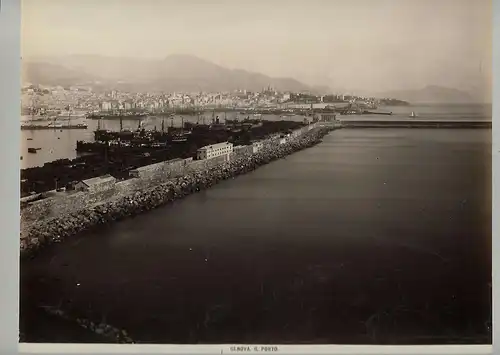Fotografie, Genova, Il Porto, ca Ende des 19. Jahrhunderts