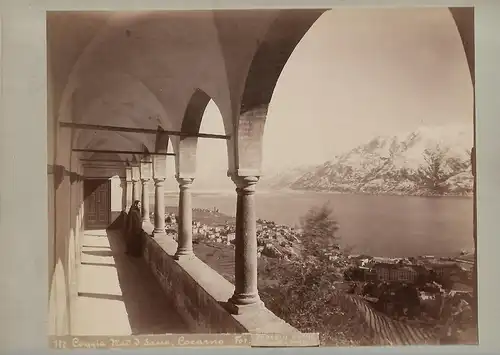 Fotografie, Ernesto Büchi, Loggia della Madonna del Sasso Locarno, #177, ca 1895
