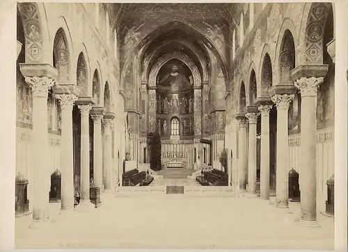 Fotografie, Giuseppe Incorpora, Monreale Duomo Interno, #251, ca 1885