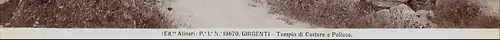 Fotografie, Fr. Alinari, Girgenti, Tempio di Castore e Polluce, #19670 ca 1900