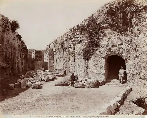 Fotografie, Fr. Alinari, Siracusa, Castello Eurialo, #19804 ca 1910