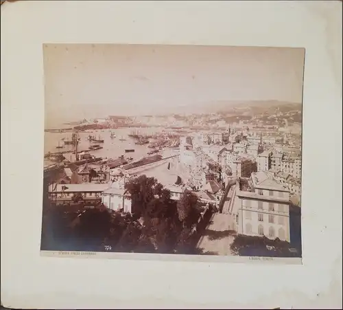 Fotografie, Alfred Noack, Genova, Panorama Da Carignano, #794, ca 1870