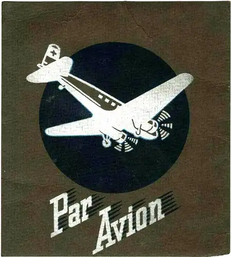 Original-Lithographie Werbung „Par Avion“ ca. 1930