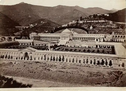 Fotografie, Alfred Noack, Genova, Panorama del Camposanto, ca 1880