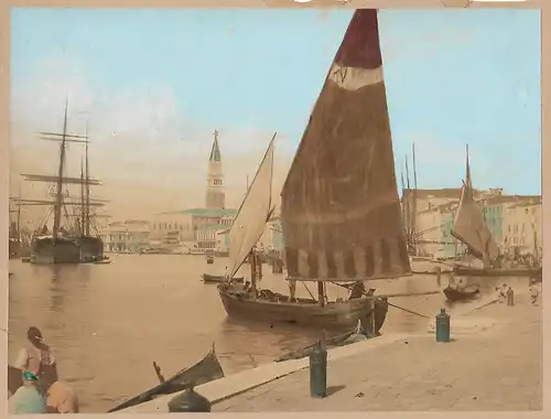 Fotografie coloriert, Venedig, ca. Ende 1800 - Anfang 1900
