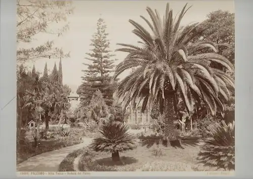 Fotografie, Giacomo Brogi, Palermo, Villa Tasca-Veduta del Parco, #10860, ca1880