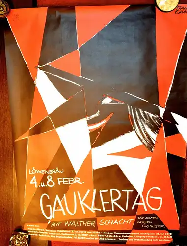 Faschingsplakat,Gauklertag,um 1950, Franz Grau 1910-1992