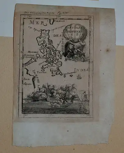 Miniatur-Landkarte,die Philippinische Inseln,1684,Les Isles Philippines