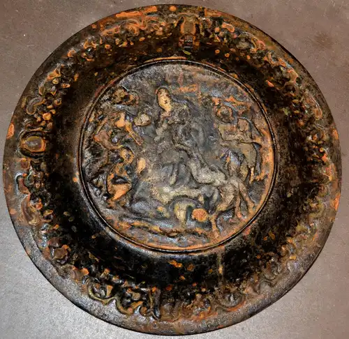 Eisenteller,19.Jhdt,"das Urteil des Paris",Ø:31,5 cm