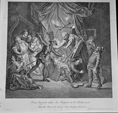 Grafik,Kupferstich,Don Quichote,1725,Nr.7,Charles A.Coypel ,G. Vandergucht