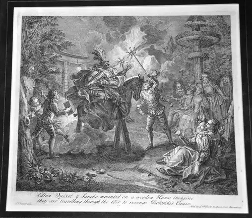 Grafik,Kupferstich,Don Quichote,1725,Nr.21,Charles A.Coypel ,G. Vandergucht