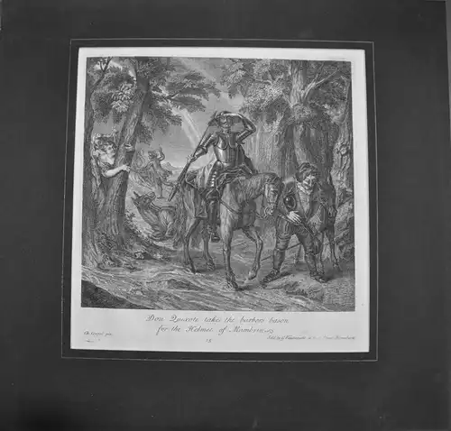 Grafik,Kupferstich,Don Quichote,1725,Nr.15,Charles A.Coypel ,G. Vandergucht
