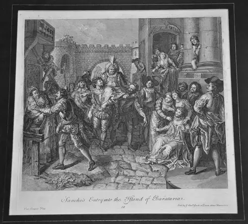 Grafik,Kupferstich,Don Quichote,1725,Nr.18,Charles A.Coypel ,G. Vandergucht