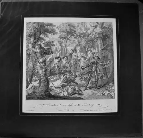 Grafik,Kupferstich,Don Quichote,1725,Nr.13,Charles A.Coypel ,G. Vandergucht