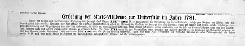 Holzschnitt,KarlsAkademie z.Universität 1781,Carl Häberlin,Verlag Ferd.Schreiber