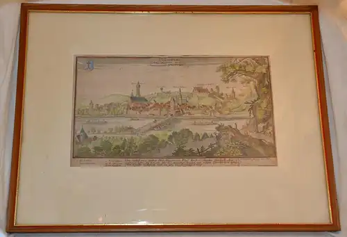 Landsberg am Lech ,G.Bodenehr,ca 1720 ,Kupferstich,gerahmt unter Passepartout