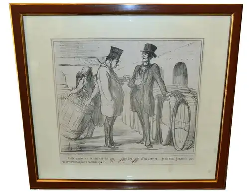 Honoré DAUMIER,Druckgrafik-Multiple,Lithografie,Cette annee ci le vin et du vin