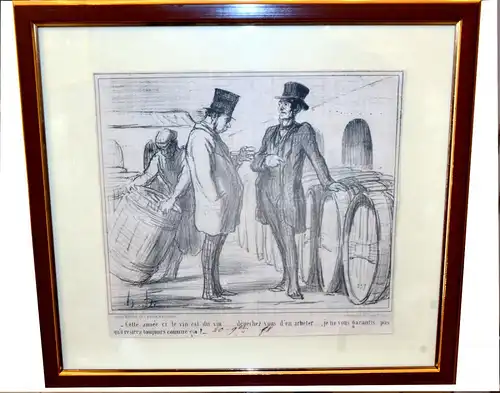 Honoré DAUMIER,Druckgrafik-Multiple,Lithografie,Cette annee ci le vin et du vin