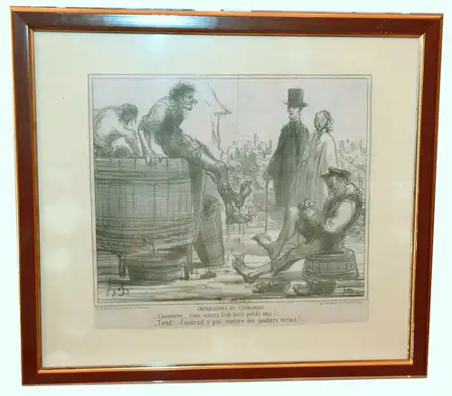 Honoré DAUMIER,Druckgrafik-Multiple,Lithografie,Impressions de Vendange