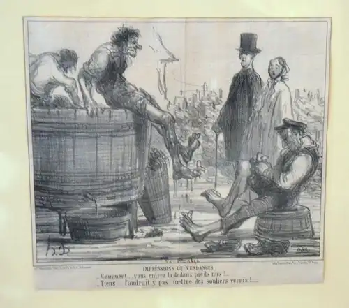 Honoré DAUMIER,Druckgrafik-Multiple,Lithografie,Impressions de Vendange