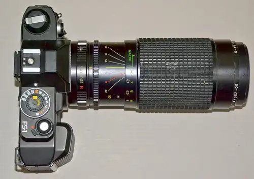 Konica,FS-1,Analog- Spiegelreflexkamera,+ Objektiv Tonika AT-X 1:4-5.6 Ø 55