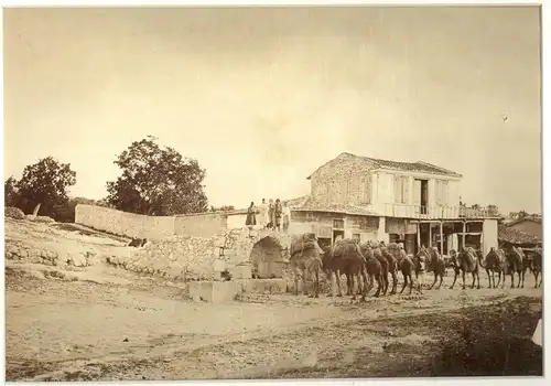Großes Originafoto,Vintagephoto,ca 1860,Karawanserei,Felix Bonfils ?