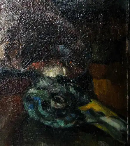 Ölbild,Benno Eggert,1885-1983,Leinwand a.Karton,Stillleben mit Ente