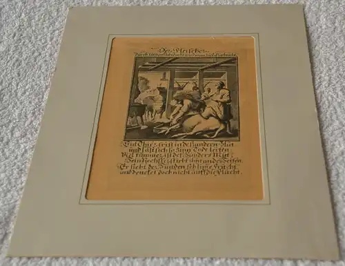 Kupferstich,Jan Luyken,Der Fleischer,(Metzger,Butcher)1698,